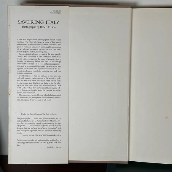 Vintage Savoring Italy Cook Book 1992 Italian Coffee Table Book European - Picture 6 of 7